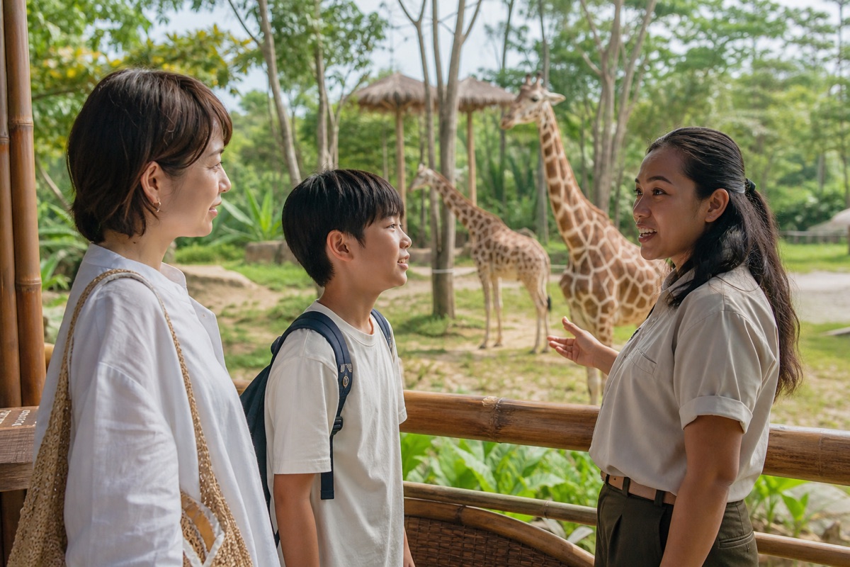動物園で英語を使う親子体験